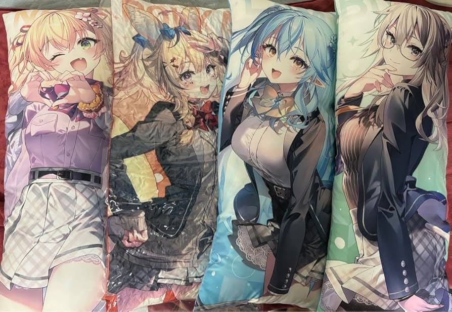 ホロライブ GIGO限定 放課後のねぽらぼ ロングクッション 全４種セット ホロライブ×GiGOキャンペーン～放課後のねぽらぼ～」開催の